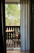 Kolonia Mazurska dom w środku lasu - pokój  z balkonem dla 2 lub 3 os