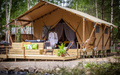 Kaskada - Glamping wśród zwierząt - Namiot "Glamp" z jacuzzi na tarasie