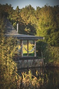 Domek z sauną nad stawem w Siedlisku Soce
