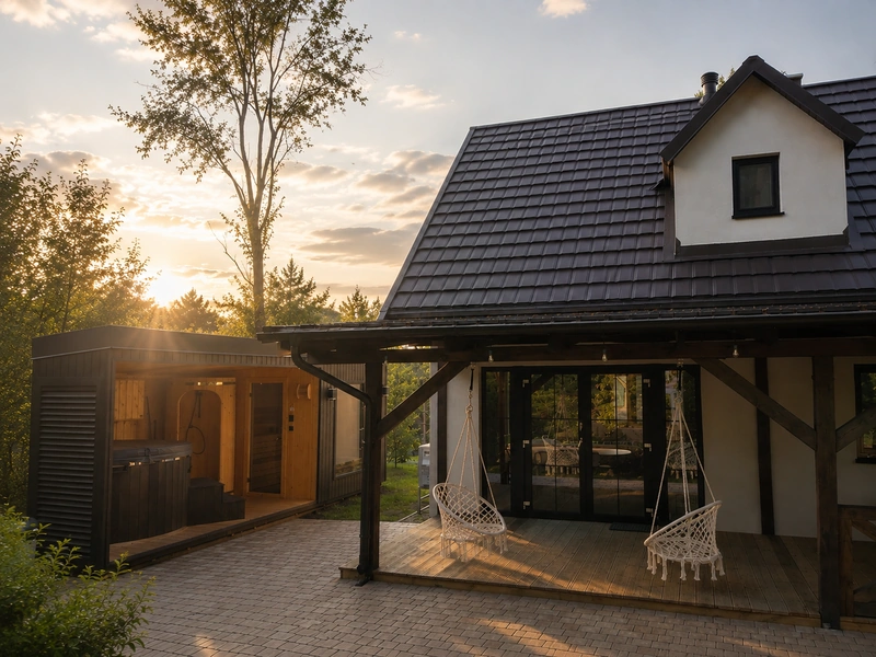 House - Dwie Chatki - Domki na Kaszubach z balią i sauną