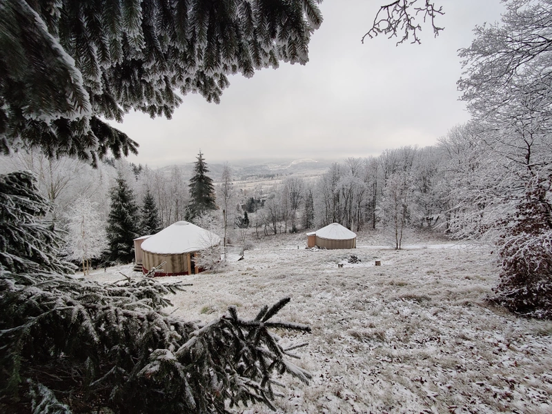 Glamping / camping - Kryjówka. Jurty ukryte wśród zieleni.
